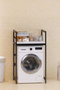 Hanah Home Armario para Lavadora C7 Blanco y Negro 70x116x60 cm